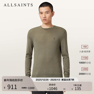 新款 休闲羊头针织毛衣2025年秋季 M002KZ 轻柔羊毛衫 ALLSAINTS男士