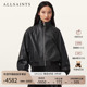 ALLSAINTS女士美式 高领皮衣外套Felda飞行夹克2025秋新W102LD