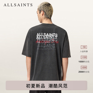 ALLSAINTS男士Logo印花T恤GRAPHENE宽松圆领短袖上衣2026春夏新款