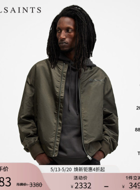 ALLSAINTS男士宽松夹克服街头风Logo款外套春季男装M024OA
