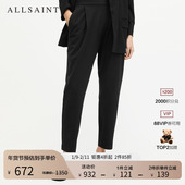 ALLSAINTS女士商务西装 WT111V 子秋季 长裤 舒适黑色气质锥形裤