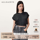 短袖 T恤抽绳短款 百搭上衣2025年秋季 ALLSAINTS女士时尚 女装 W054JC