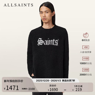 M053KD 哥特宽松毛衣羊驼毛混纺2025秋新款 明星同款 ALLSAINTS男士