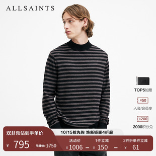 男装 ALLSAINTS男士 款 秋季 M046KA 柔软条纹毛衣羊毛混纺针织衫