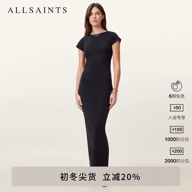 ALLSAINTS女士黑色连衣裙