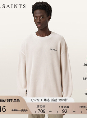ALLSAINTS男士宽松针织卫衣休闲圆领上衣2025秋冬新款M017JD