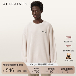 ALLSAINTS男士宽松针织卫衣休闲圆领上衣2025秋冬新款M017JD
