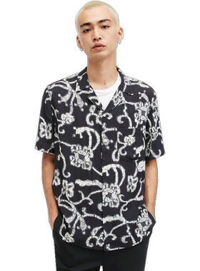 ALLSAINTS男士短袖衬衫