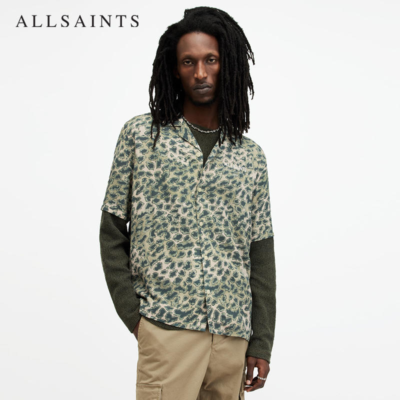 ALLSAINTS男士夏威夷短袖衬衫