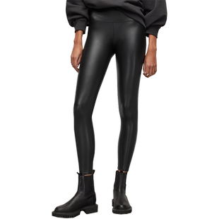 ALLSAINTS女士高腰紧身裤秋季时尚黑色外穿打底裤WL181X