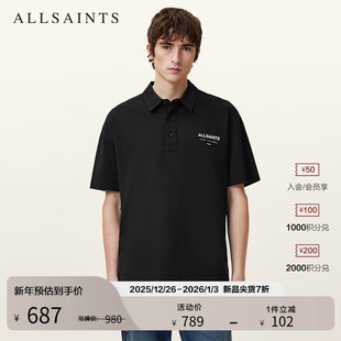 Polo衫 男装 logo短袖 2025年秋季 M047PA T恤打底衫 ALLSAINTS男士