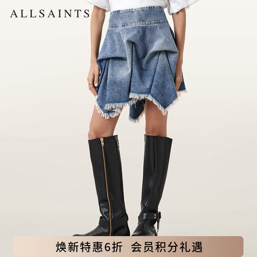 ALLSAINTS女士牛仔短裙