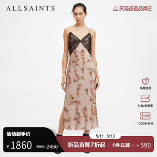 WD551Z 新款 蕾丝吊带裙2024春季 ALLSAINTS女士花卉连衣裙时尚