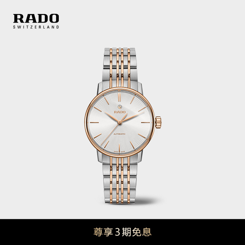 Rado瑞士雷达表晶璨系列女士腕表钢表带自动机械手表女