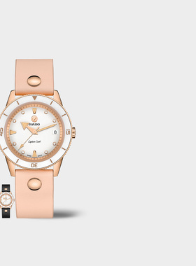 设计师款Rado瑞士雷达表金粉库克皮带机械手表女款