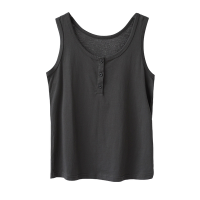 吊带背心女灰色工字打底