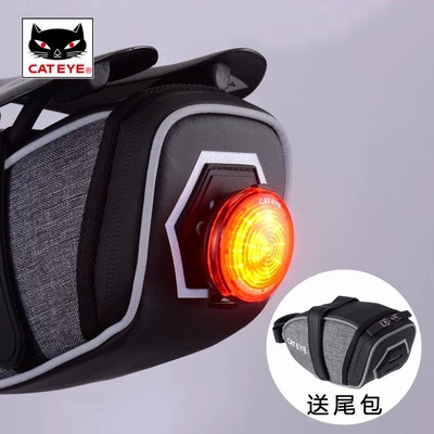 CATEYE猫眼激光尾灯LED 自行车灯USB充电防水山地车尾灯骑行装备