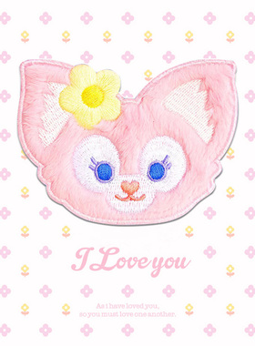 卡通玲娜贝儿刺绣贴可爱毛绒布贴百搭包包手机壳装饰贴补丁自粘贴