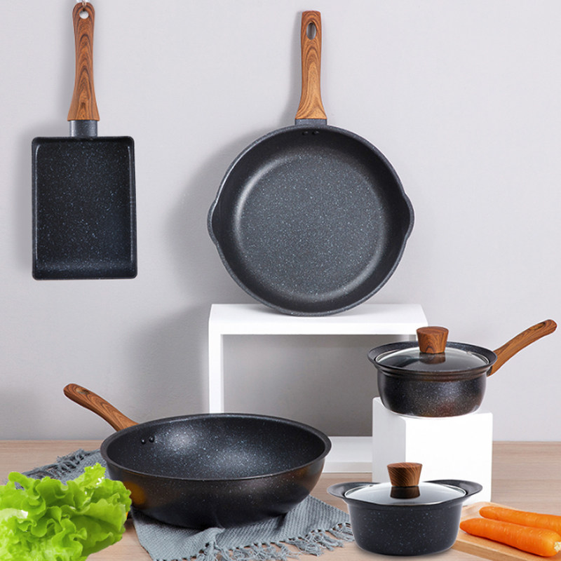 仙德曼不粘锅炒锅家用炒菜锅电磁炉专用燃气煤气灶适用锅具平底锅