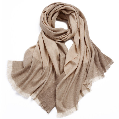 内蒙纯羊绒围巾披肩两用长款