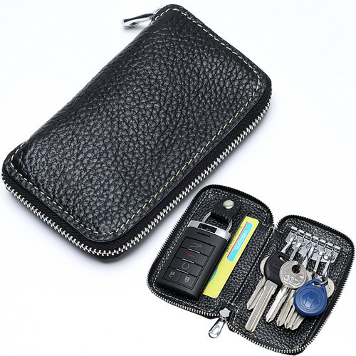 多功能真皮钥匙包头层牛皮