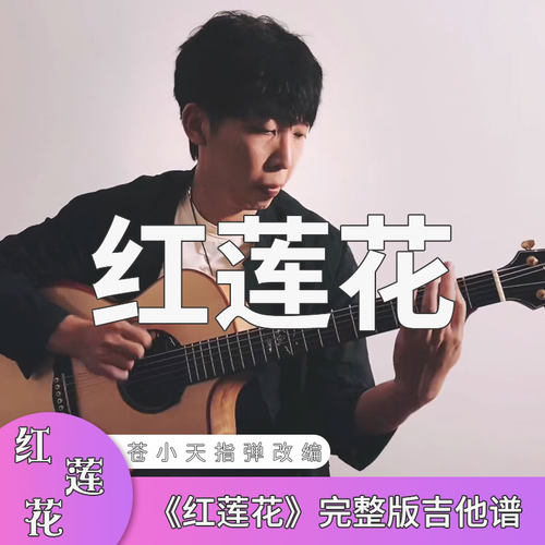 小天指弹改编红莲花吉他谱完整版