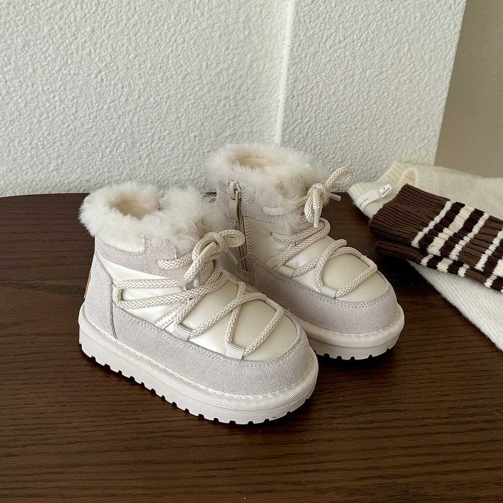 童鞋冬季儿童加绒保暖雪地靴男
