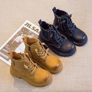 儿童马丁靴2026春秋新款男童靴子炸街女童单里短靴中大童软底短靴