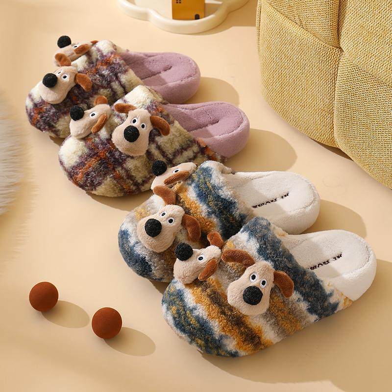 冬季儿童棉拖鞋2025年女童防滑厚底男童保暖加绒中童宝宝毛毛棉鞋