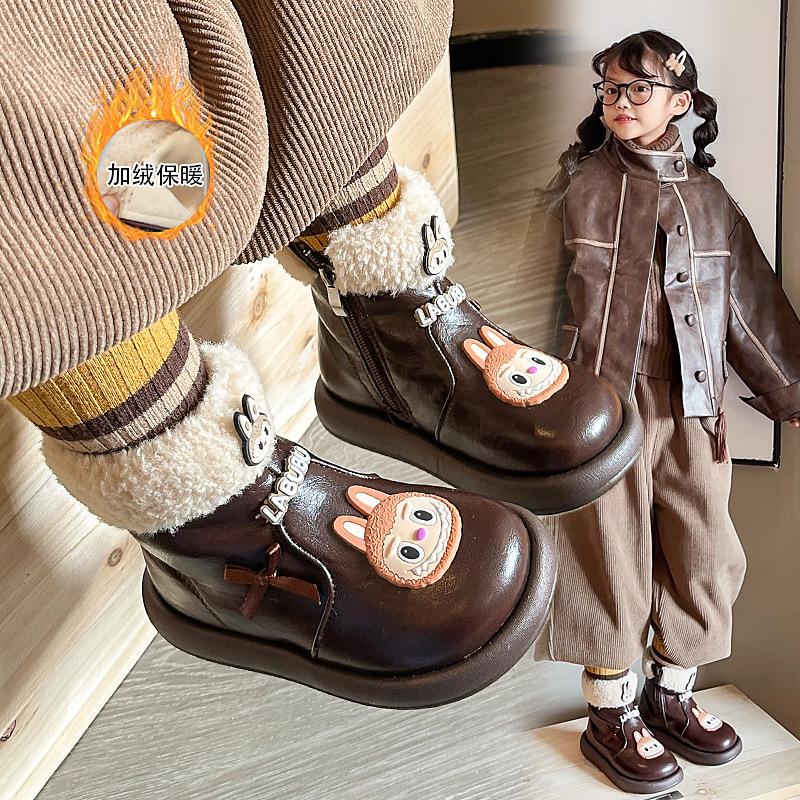 女童雪地靴冬季2025新款
