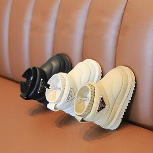 2025冬季新款雪地靴白色靴子加绒加厚短靴套筒女靴厚底防滑保暖潮