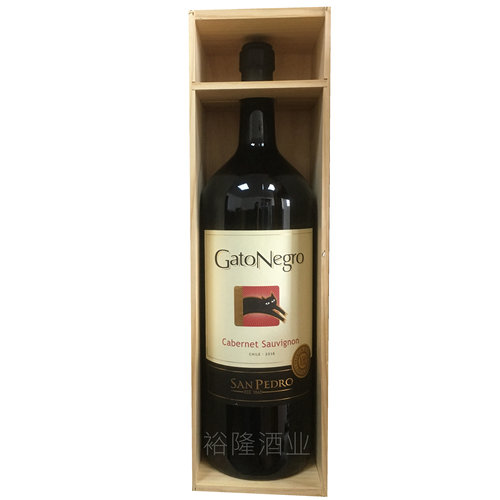 双十一 智利原瓶进口黑猫赤霞珠干红葡萄酒红酒 5L大瓶装10斤装