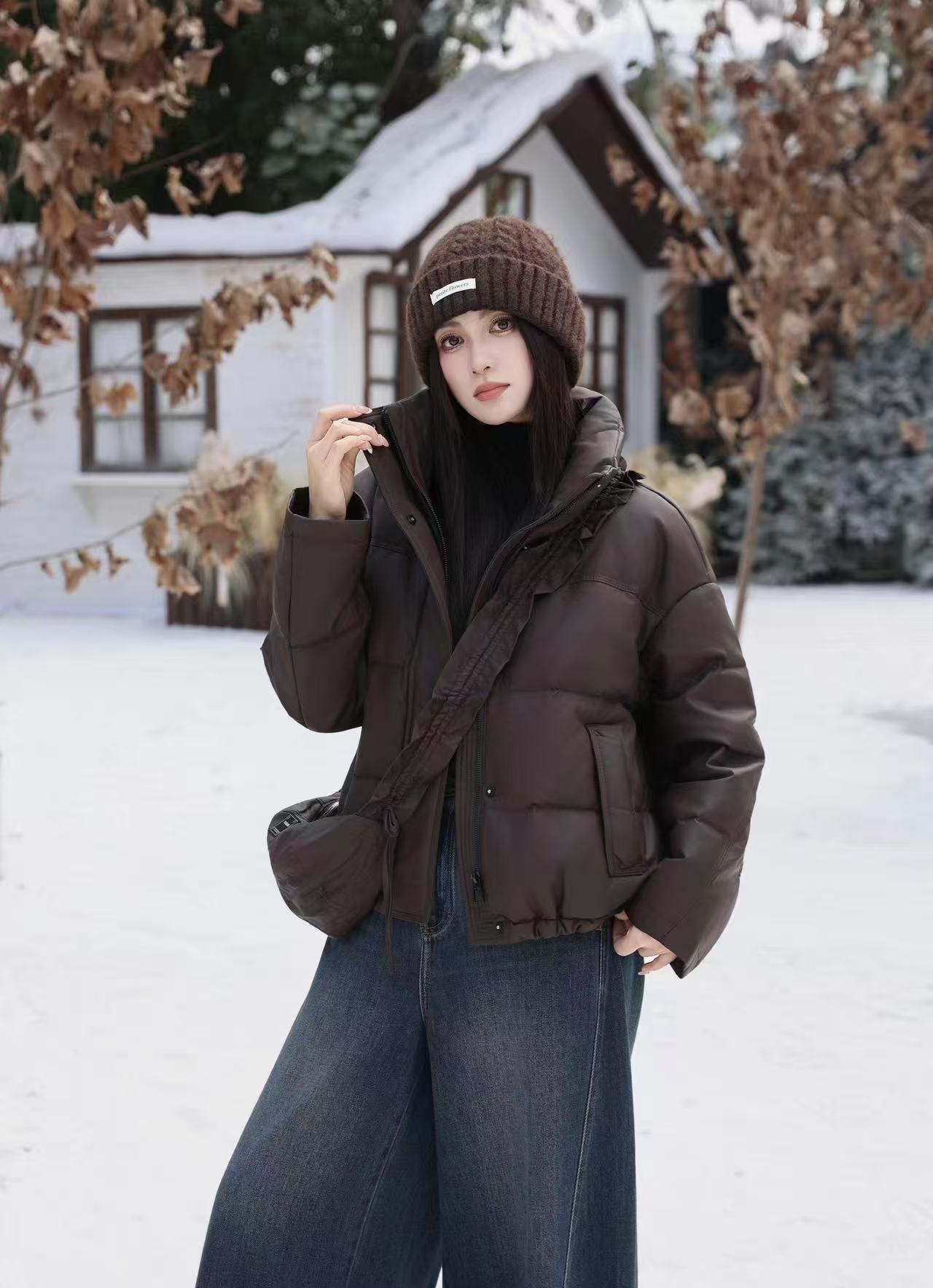 欧货爆款2025秋冬新款时尚百搭显瘦短款羽绒服保暖厚外套女潮酷