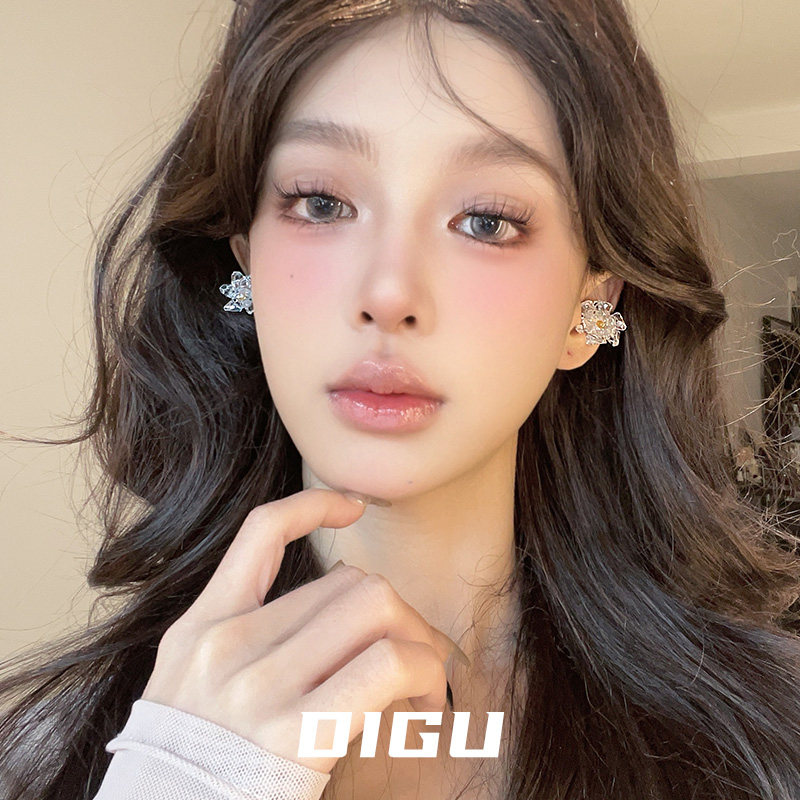 DIGU独特仙气水晶花朵耳夹女气质清冷感小众无耳洞耳骨夹清新耳饰,饰品/流行首饰/时尚饰品新,耳夹,淘宝优惠券,粉丝福利购,淘宝优惠卷