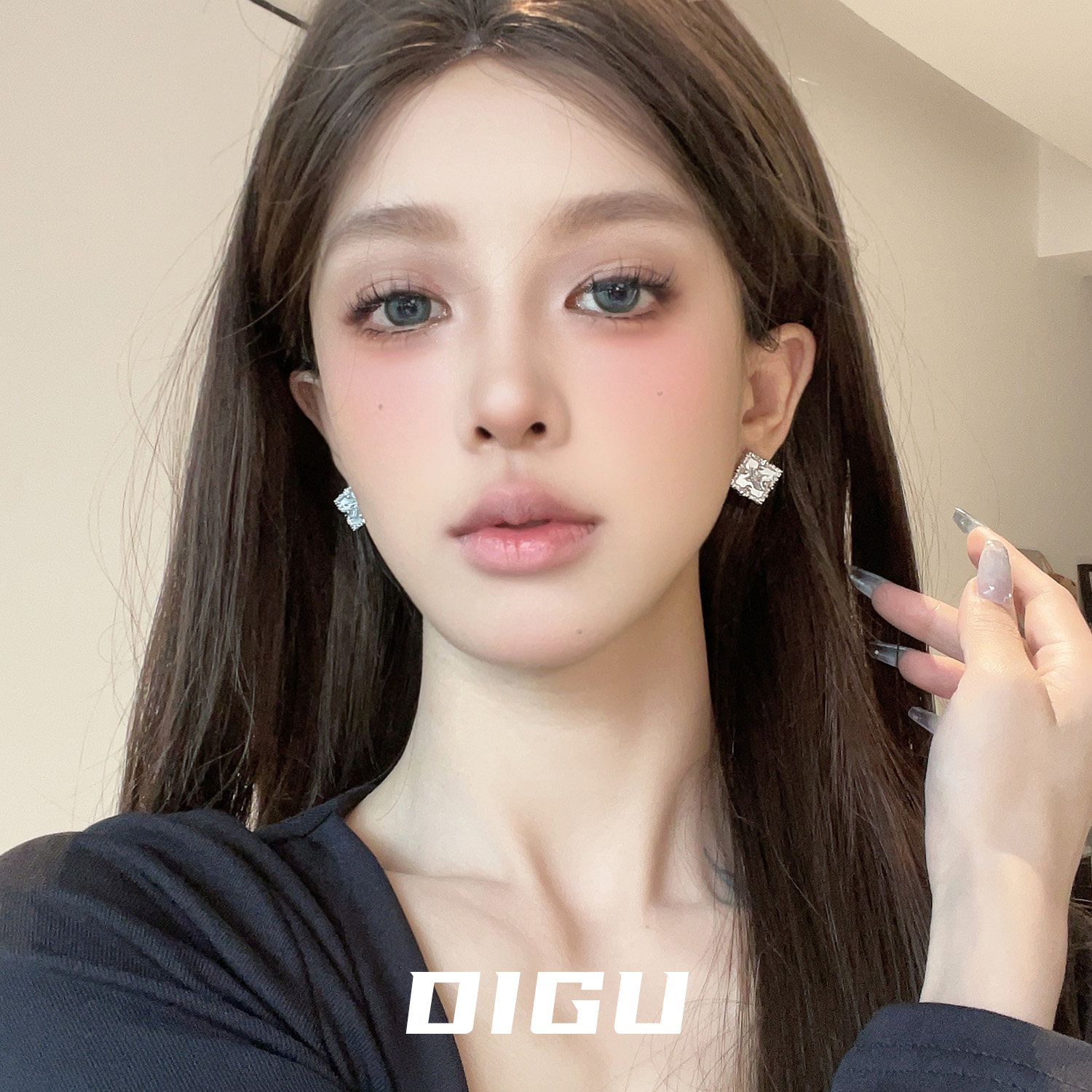 法式复古轻奢仿贝母四叶草耳环