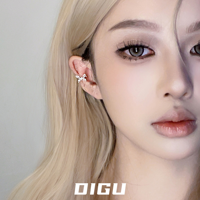 小巧精致蝴蝶无耳洞耳夹女