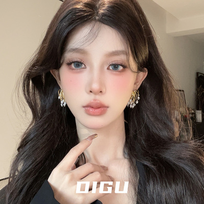 璀璨焰火轻奢烟花珍珠流苏耳环