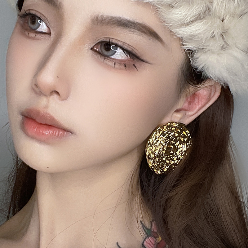 欧美夸张时尚金属大耳环圆圈个性时尚小众设计感高级独特耳饰女