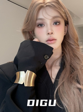 欧美时尚金属拉丝手镯女个性小众