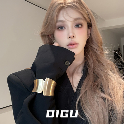 欧美时尚金属拉丝手镯女个性小众