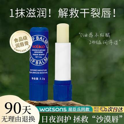 美国小蓝管罐装润唇膏防干裂保湿滋润去死皮淡化唇纹男女学生护唇