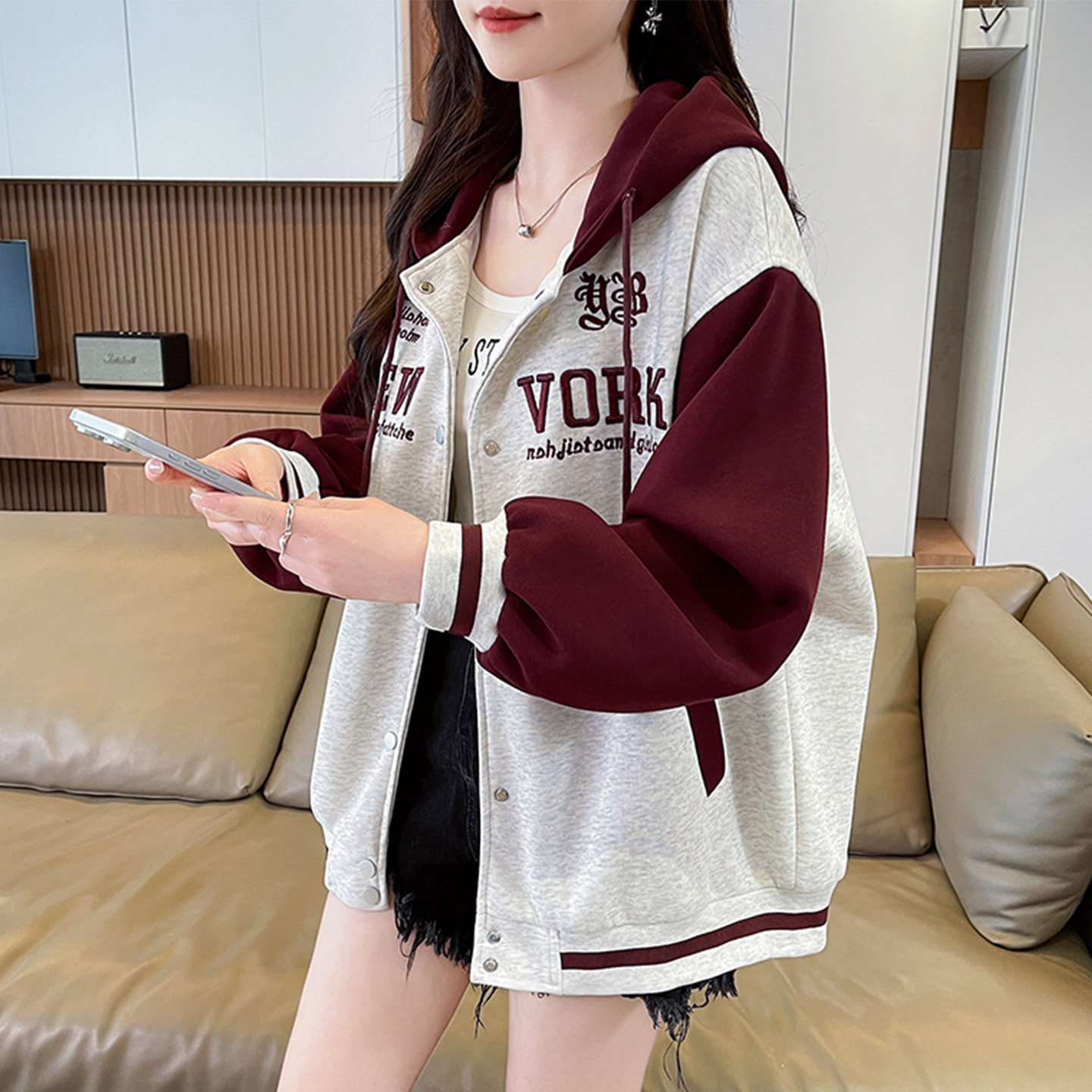 棒球服外套女春秋薄款图片