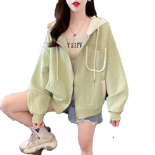 早秋小个子外套女春秋季韩版宽松薄款撞色百搭学生棒球服开衫卫衣