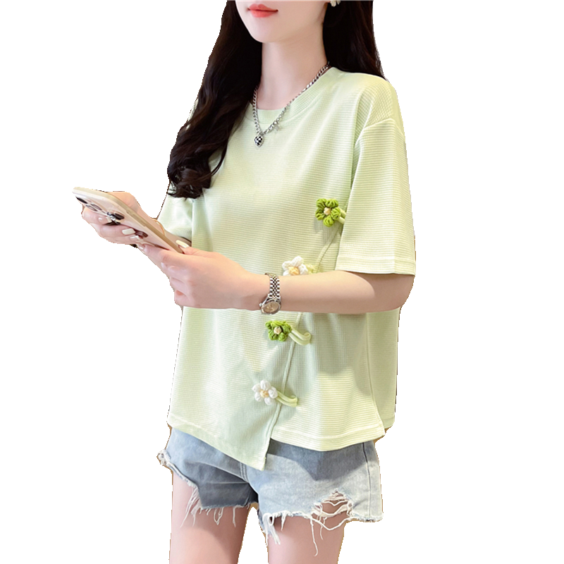 短袖t恤女小个子薄款不规则