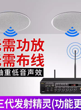 德国博士音效无线蓝牙吸顶喇叭套装天花吊顶壁挂音箱背景音乐h