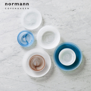 Normann Plate宇宙盘北欧风玻璃餐盘家用圆形彩色渐变餐具 Cosmic