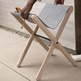 正品departo Folding Stool 户外折叠凳木制折叠椅客厅阳台钓鱼凳