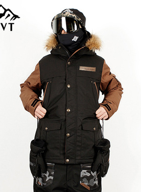 LTVT专业滑雪服套装男女单双板韩国大码情侣滑雪上衣装备新款