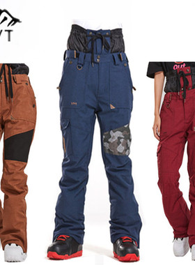 专业滑雪裤滑雪裤男女款单板双板瘦版裤子加厚套装防风水透气