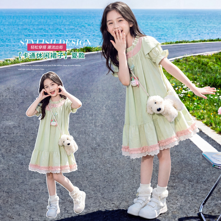 女童连衣裙夏装2026新款青少年女孩裙子超好看的中大儿童夏季薄款